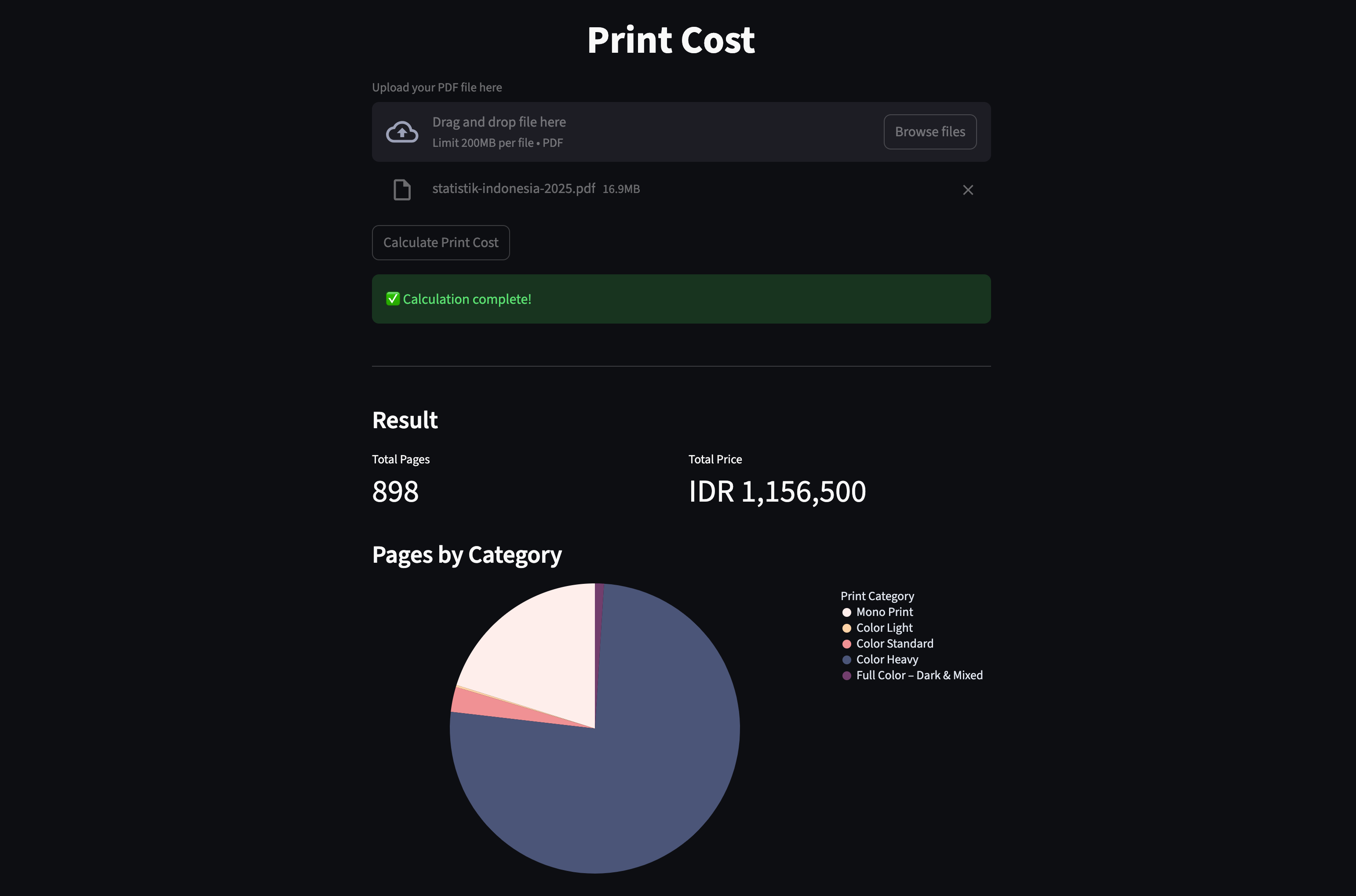 Print Cost Calculator